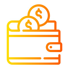 wallet Line Gradient Icon