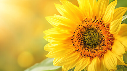 Obraz premium Sunflower close-up, vibrant yellow petals.