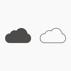 cloud vector icon isolated. weather, sky, nature, cloudy symbol