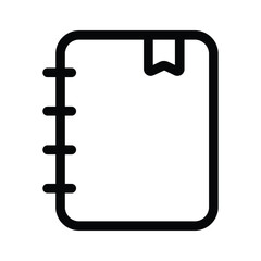 A notebook vector symbolizing contacts, information, or records