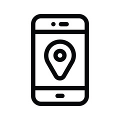 Get this amazing icon of mobile location in modern style