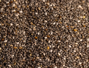 black and white chia seeds for a healthy diet