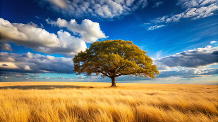 tree on the field. tree, sky, landscape, field, nature, grass, blue, clouds, cloud, autumn, meadow, green, summer, spring, rural, trees, horizon, wood, countryside, season, fall, beautiful, forest, su