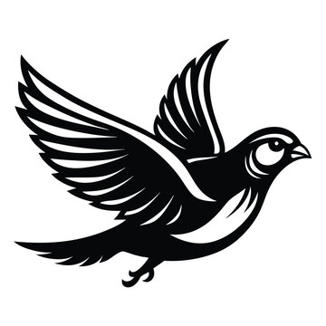 recommend clip art: Solid color Quail animal vector design