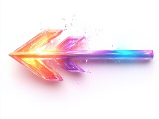 Colorful arrow design, isolated on white background.
