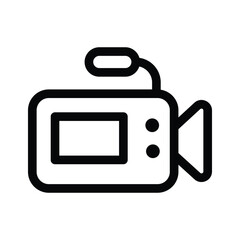 Multimedia content, media recording, film, video camera vector design