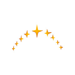 celestial magic star arch cartoon. portal mystical, constellation wonder, universe fantasy celestial magic star arch sign. isolated symbol vector illustration