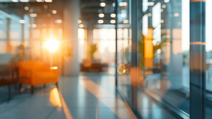 Serene Green Plant Against a Soft Focus Office Background
