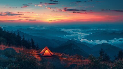 Dramatic Skies and Mountain Camping Adventure
