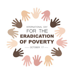 Obraz premium International Day for the Eradication of Poverty, October 17.