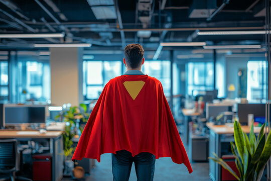 Superhero Office Worker: Achieving Success with Confidence