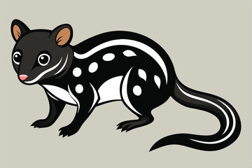 Solid color Quoll animal vector design