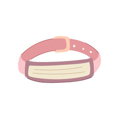 emergency medical bracelet cartoon. alert identification, health safety, allergy condition emergency medical bracelet sign. isolated symbol vector illustration