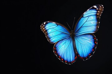Gorgeous Blue Butterfly Isolated in Close-Up A Marvel of Nature&rsquo;s Design