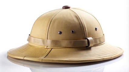 Fototapeta premium Macro pith helmet isolated on white background