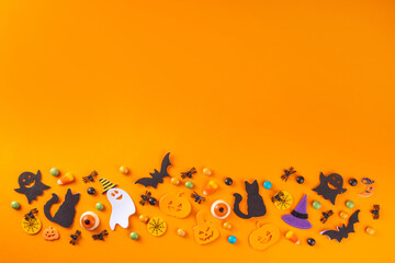 Fototapeta premium Halloween bright holiday background