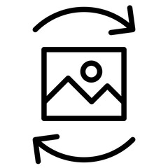 Obraz premium photo rotation icon