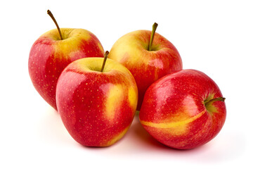 Red empire apples, isolated on white background.