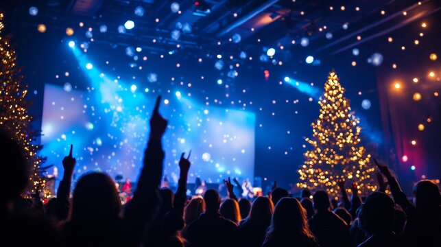 A festive holiday concert, celebrating christmas with music and cheer