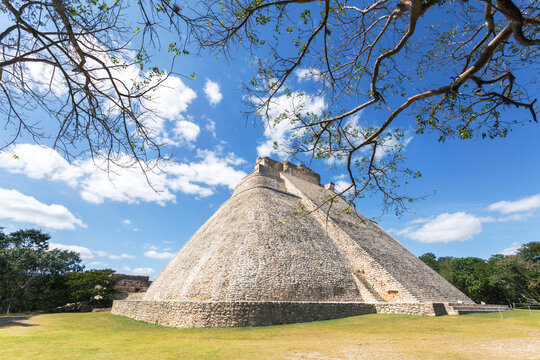Famous pyramid of the magician, Uxmal, Yucatan, Mexico