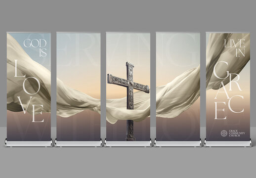 Church Roll-Up Banner Layout