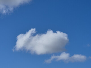 White clouds in summer sky background