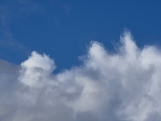 White clouds in summer sky background