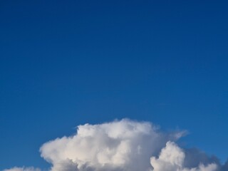 White clouds in summer sky background