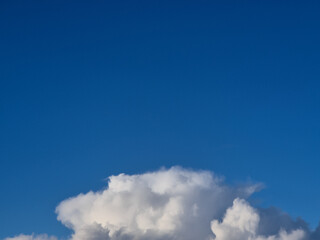 White clouds in summer sky background