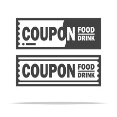 Fototapeta premium Food coupon icon transparent vector isolated