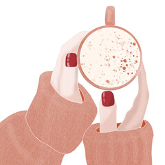 Hands With Pumpkin Latte