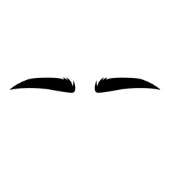 Brows icon vector. Eyebrow illustration sign. Forehead symbol or logo.