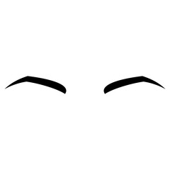 Brows icon vector. Eyebrow illustration sign. Forehead symbol or logo.