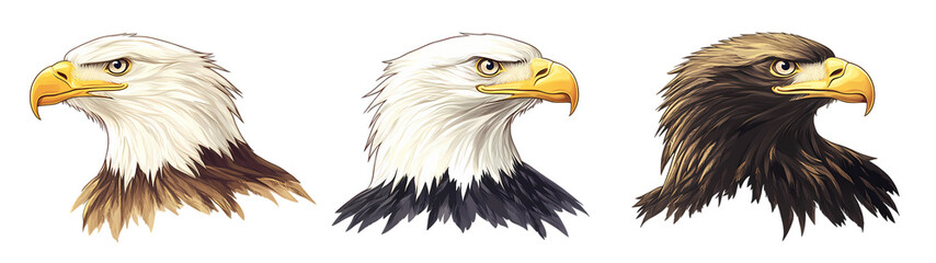 Obraz premium An eagle with a fish on its back and a white background with a picture of an eagle on it
