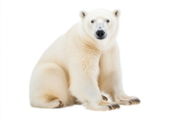 Featuring a majestic and powerful ice habitat creature, this high-resolution polar bear illustration is ideal for wildlife illustrations and arctic animal design projects.