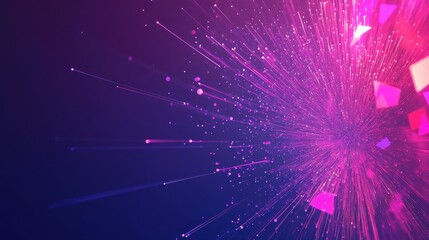 Naklejka premium Vibrant Explosion of Cosmic Particles and Radiant Energy