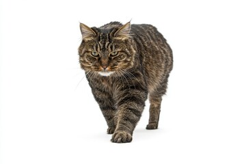 Obraz premium This high-resolution tabby cat would make a great graphic design element or pet-themed illustration for digital art or print.