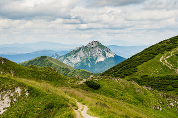 Fototapeta premium Views of Velky Rozsutec in Mala Fatra National Park