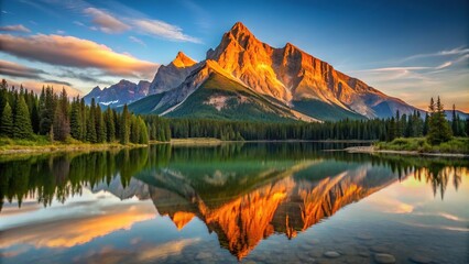 Fototapeta premium majestic mountain reflections
