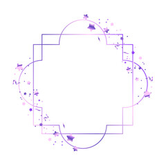 Geometric Lilac gradient vector frame 