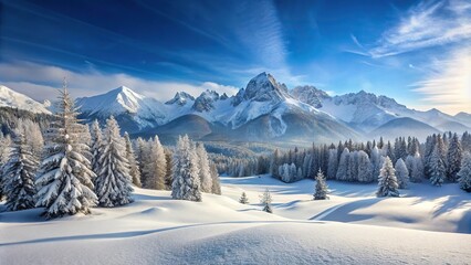 majestic winter landscape in pristine nature