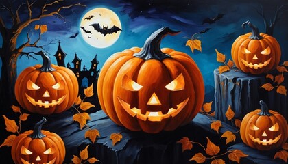 Halloween background image of painting