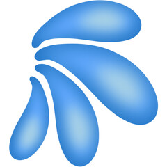 Hand drawn water drops