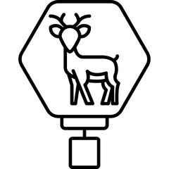 Deer Crossing Icon