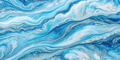 Obraz premium Marble background with blue and white swirling veins