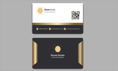 Naklejka premium Bold Branding Business Card Layout | Creative Graphic Business Card Template