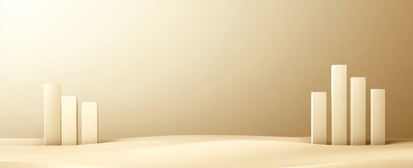 Bold ivory bars depict a significant spike in market performance.