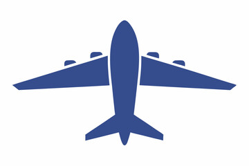 skywriting plane silhouette vector illustration on white background.