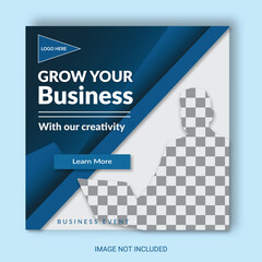 Creative Business Social Media Post Layout With White Background. With Free Mock-Up