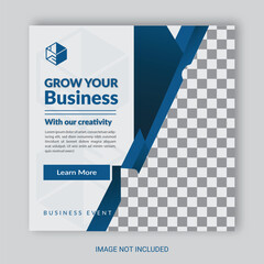 Creative Business Social Media Post Layout With White Background. With Free Mock-Up